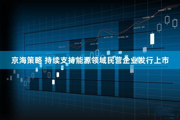 京海策略 持续支持能源领域民营企业发行上市